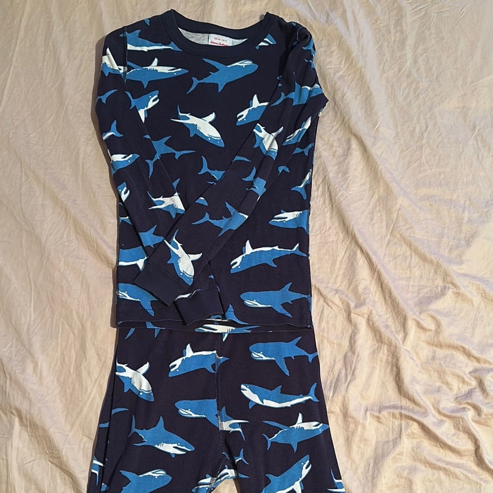 Hanna Andersson Blue Shark Pajama Top